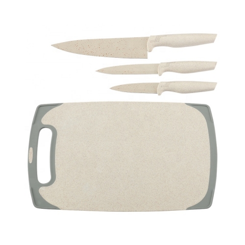 4 Pcs Knife Set with Cutting Board